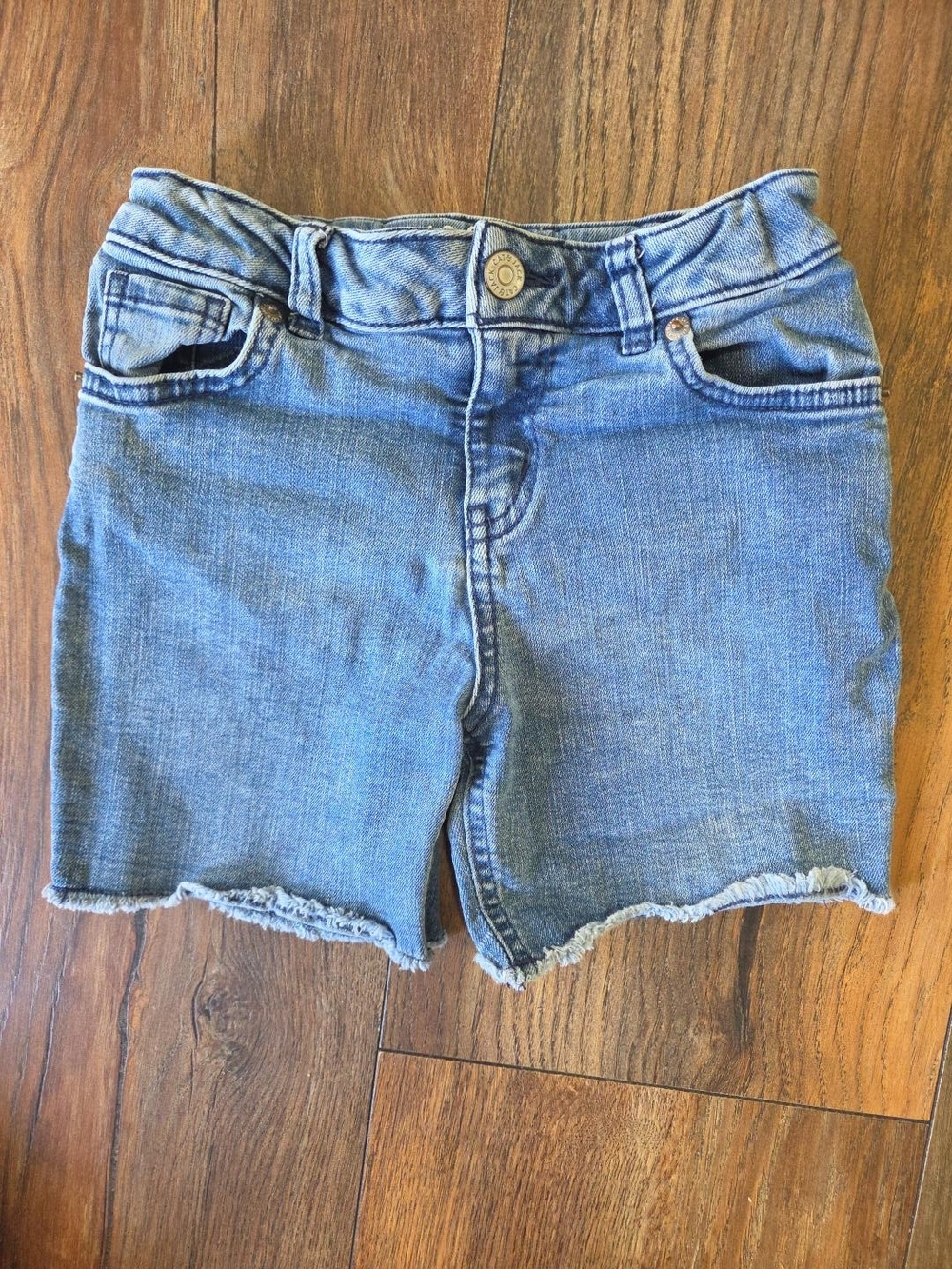 Cat & Jack Light Blue Denim Frayed-Hem Kids Shorts